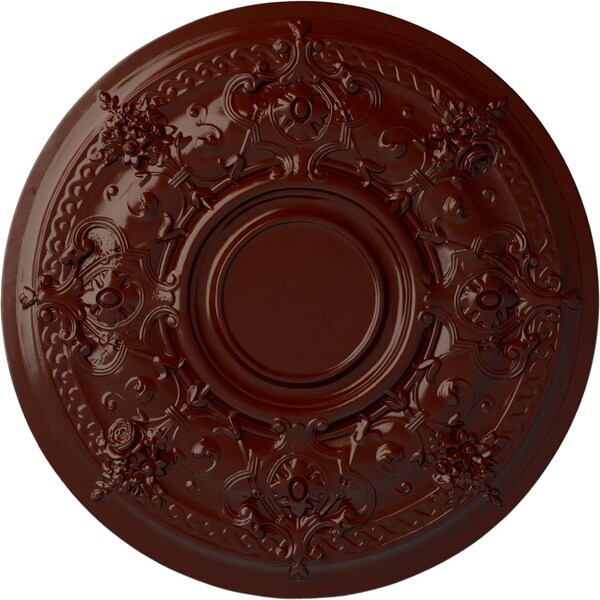 Ekena Millwork Darnay Ceiling Medallion (Fits Canopies up to 7 1/4"), Hnd-Painted Brushed Mahogany, 29 1/4"OD x 2"P CM29DABMF - main